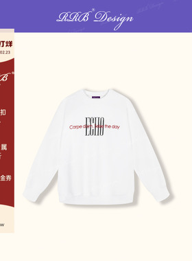 RRB Design「柔和力量」100精梳棉双股纱360g印花长袖圆领卫衣