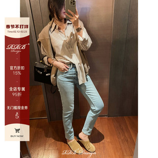 RRB Design「本命神牛」重工酵磨漂手擦磨白环保洗九分小脚牛仔裤