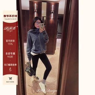 RRB Design “神秘感”重磅酵洗工艺长袖连帽卫衣外套显瘦上衣