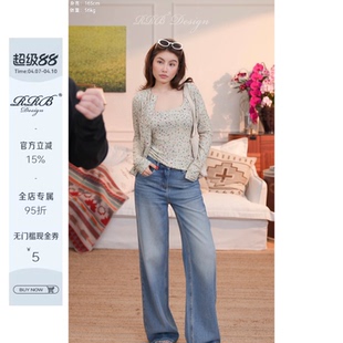 RRB 莱赛尔醋酸混纺宽松显瘦复古牛仔裤 简约百搭直筒裤 Design