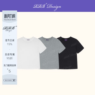 T恤极简上衣 「万能百搭」宽松显瘦100%棉纯色圆领短袖 RRB Design