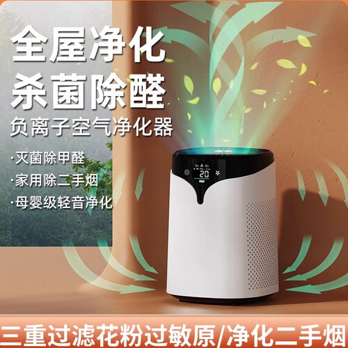 空气净化器家用净化空气除甲醛去雾霾去二手烟小型负离子净化器