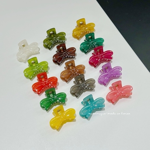 韩饰AZ蝴蝶结发夹女小号迷你小发抓可爱多色发饰
