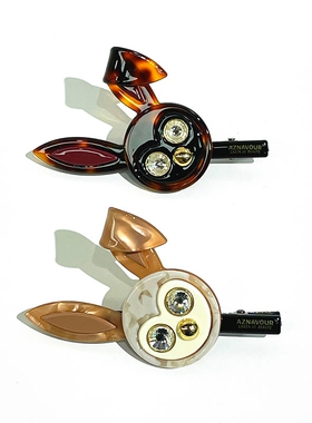 韩饰AZ饰品头饰雅致彩色可爱兔子头侧鸭嘴夹发卡女YZJ0831