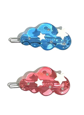 韩饰AZ饰品头饰雅致镶钻星星透明云彩扣卡BQ1658