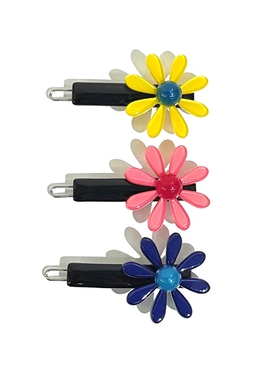 韩饰AZ饰品发饰雅致素面甜美半球小雏菊花朵边卡扣卡BQ1835