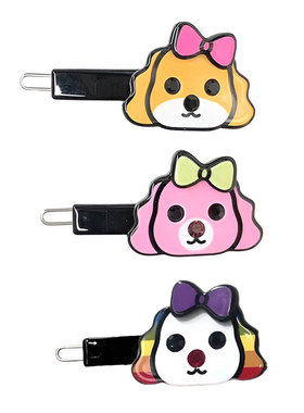 韩饰AZ饰品发饰雅致镶钻蝴蝶结可爱俏皮小狗边卡扣卡BQ1811