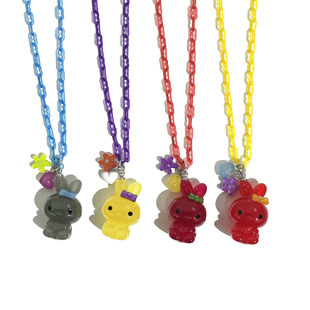 Aznavour饰品醋酸蝴蝶结小兔子项链XL0516 BEAUTE 韩国GRAIN