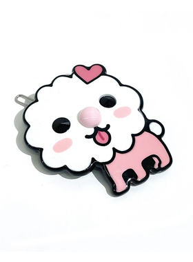 韩饰AZ饰品头饰雅致锆石可爱桃心小狗边卡扣卡女BQ1698