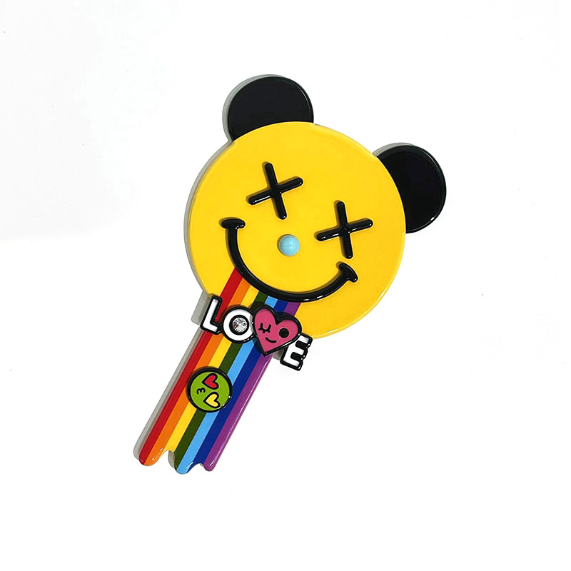 GRAINdeBEAUTE桃心怪脸小熊