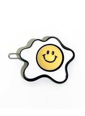 韩饰AZ饰品头饰雅致素面微笑脸半球荷包蛋边卡扣卡女BQ1629