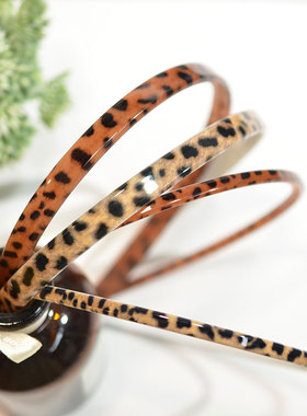 韩饰AZ饰品头饰发饰雅致素面豹纹发卡发夹发箍女FG0005