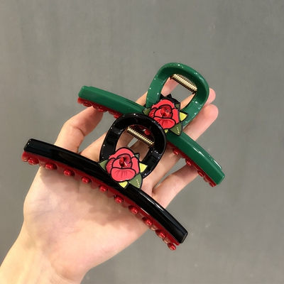 GRAINdeBEAUTE镶钻玫瑰花一字