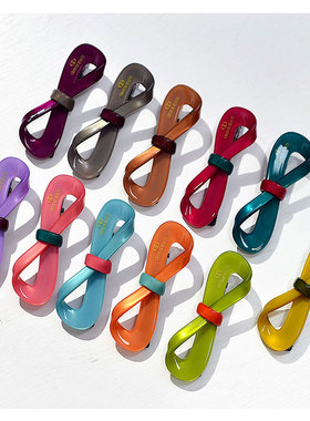 日韩系GRAINdeBEAUTE饰品头饰气质雅致素面蝴蝶鸭嘴夹YZJ0711