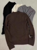 韩代订单款 女 内搭羊毛针织衫 软糯亲肤品质肌理纹打底衫 2025冬长袖