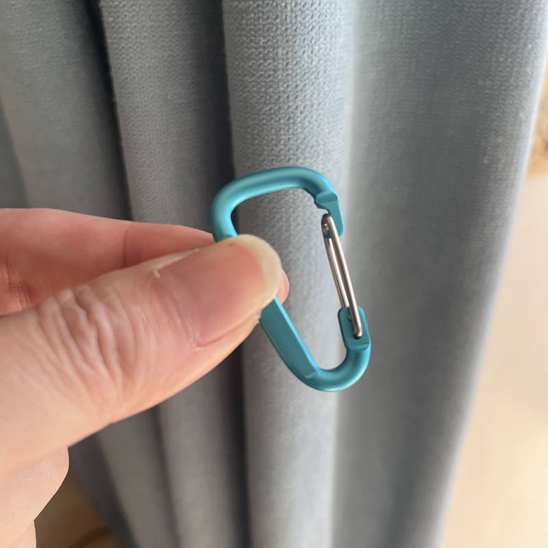 登山扣4号D型侧面压扁铝合金迷你钢丝扣箱包服饰配件快挂定制LOGO