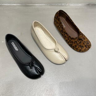 十三行女鞋实拍小个子内增高猪蹄鞋子分趾鞋芭蕾鞋浅口单鞋女瓢鞋