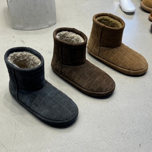 马丁靴 设计感经典 十三行女鞋 实拍加绒雪地靴女冬加绒防滑保暖棉鞋