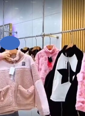 国潮牌羊羔绒外套男女原创嘻哈情侣宽松女棉衣男生女生棉袄男棉服