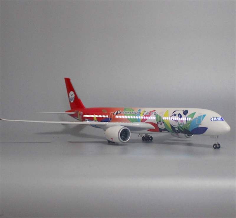 四川航空熊猫卡通a350飞机模型