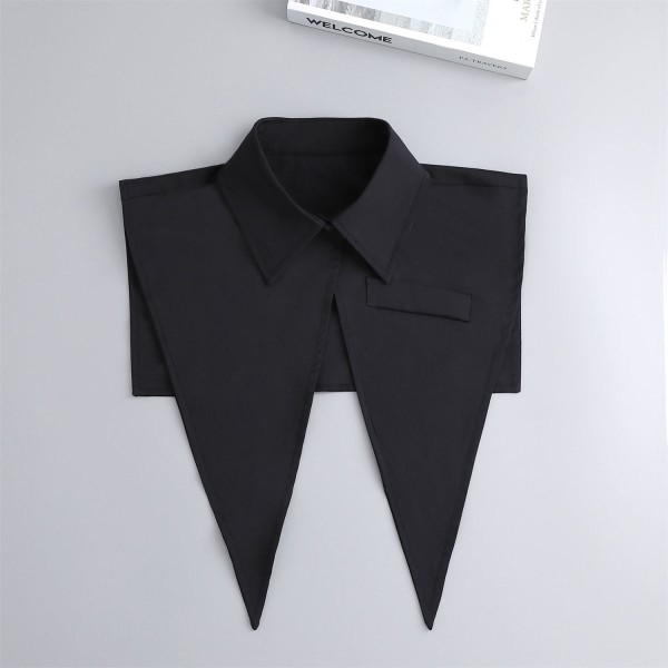 衬衫式西装领披肩大尖领百搭领子时尚外搭装饰小马甲西装领假领子