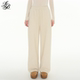 休闲宽松显瘦垂感拖地裤 LazyBreeze中高腰醋酸面料直筒裤 女25新款