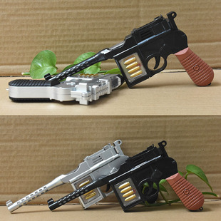 儿童电动玩具枪盒子枪驳壳枪声光玩具枪幼儿园儿童表演道具