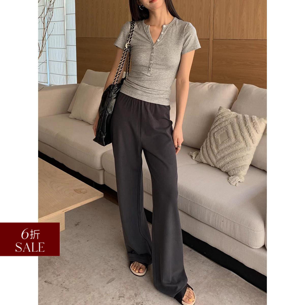 Deessesicile 折扣 夏季清凉走路带风大长腿显瘦裤子休闲直筒裤女