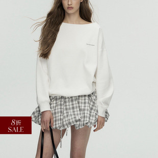 卫衣宽松慵懒风上衣 大圆领可露肩自由造型薄款 DeesseSicile 折扣