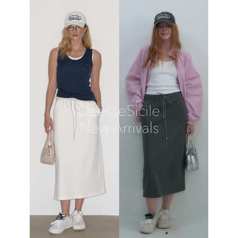 休闲百搭直筒长裙半身裙