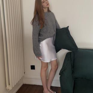 Deessesicile 温柔宠溺宽松慵懒风马海毛棒针保暖套头毛衣女秋冬