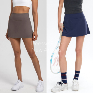 DeesseSicile网球裙防走光a字半身裙裙裤 运动裙子健身瑜伽短裙女