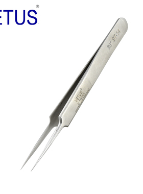 正品VETUS ST-14 38°高精密镊子不锈钢防磁防酸钟表维修家用工具