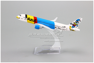巴西阿苏尔航空Azul 空客 A320 鸭 客机合金仿真摆件飞机模型16cm