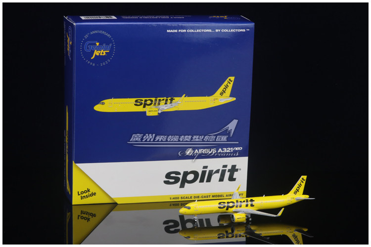 精神航空空客A321neo飞机模型