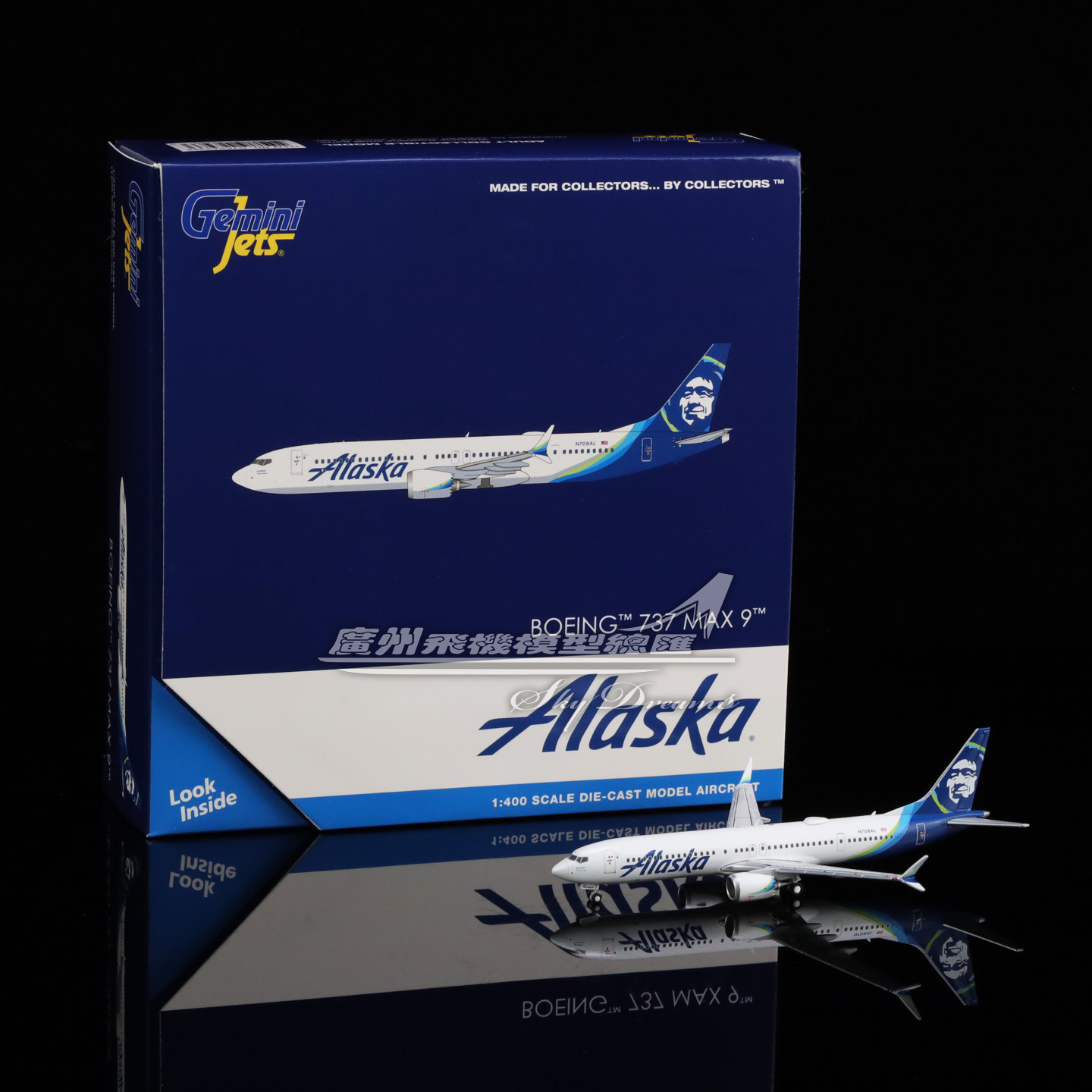GeminiJets GJASA2393 阿拉斯加航空 B737 MAX 9 N708AL 1:400