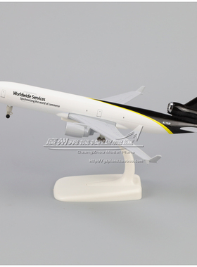 联合包裹服务 UPS 麦道 MD-11 带轮 合金 客机 仿真飞机模型 20cm