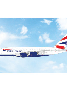 英国航空A380合金仿真飞机模型