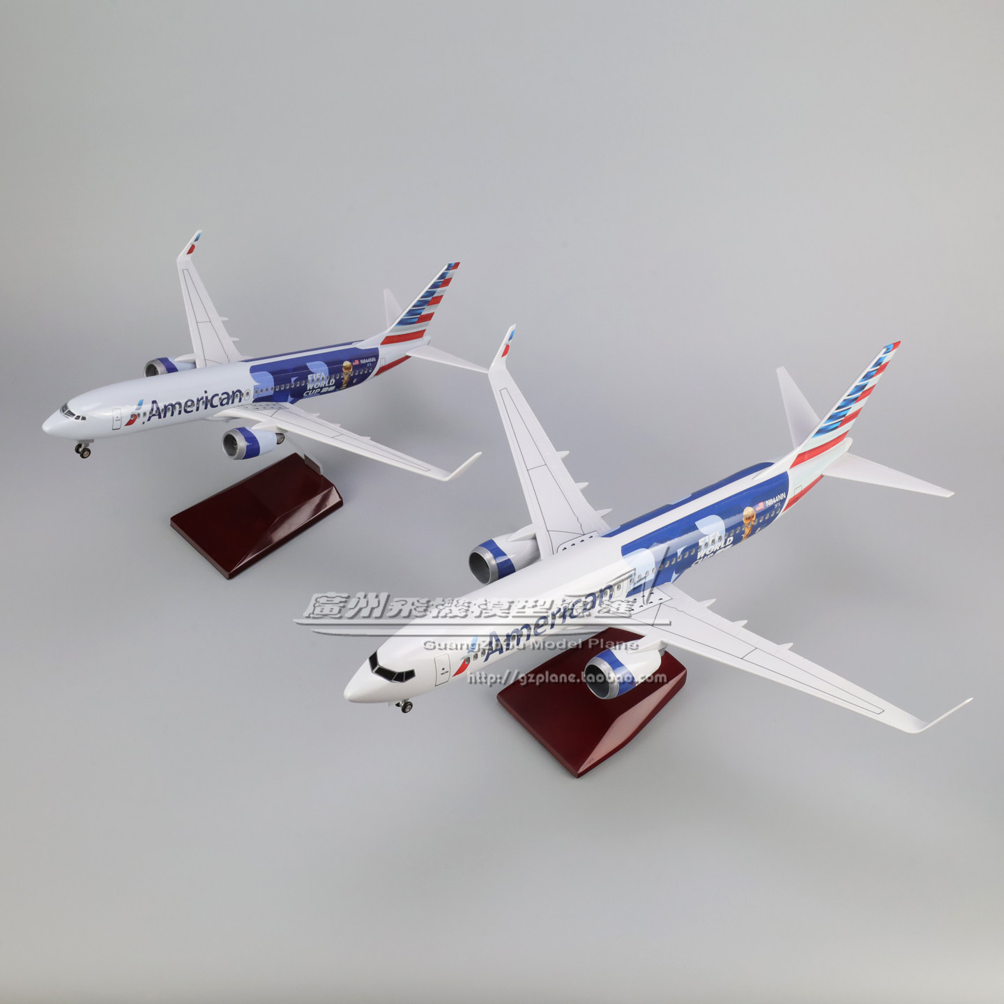 美国航空波音B737世界杯飞机模型