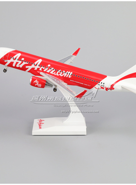 亚洲航空 空客 A320 PK-AXW 塑料 感应亮灯声效客机飞机模型 31cm