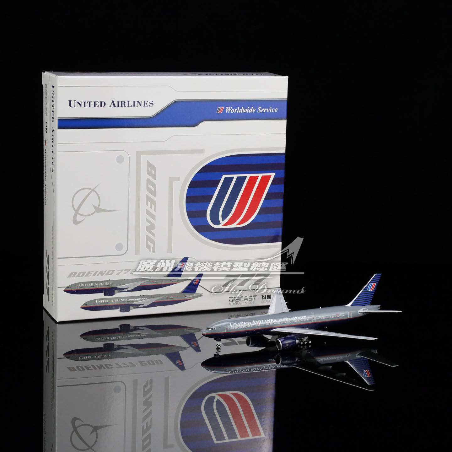 JCwings XX40207 美国联合航空 波音 B777-200 N777UA 1:400