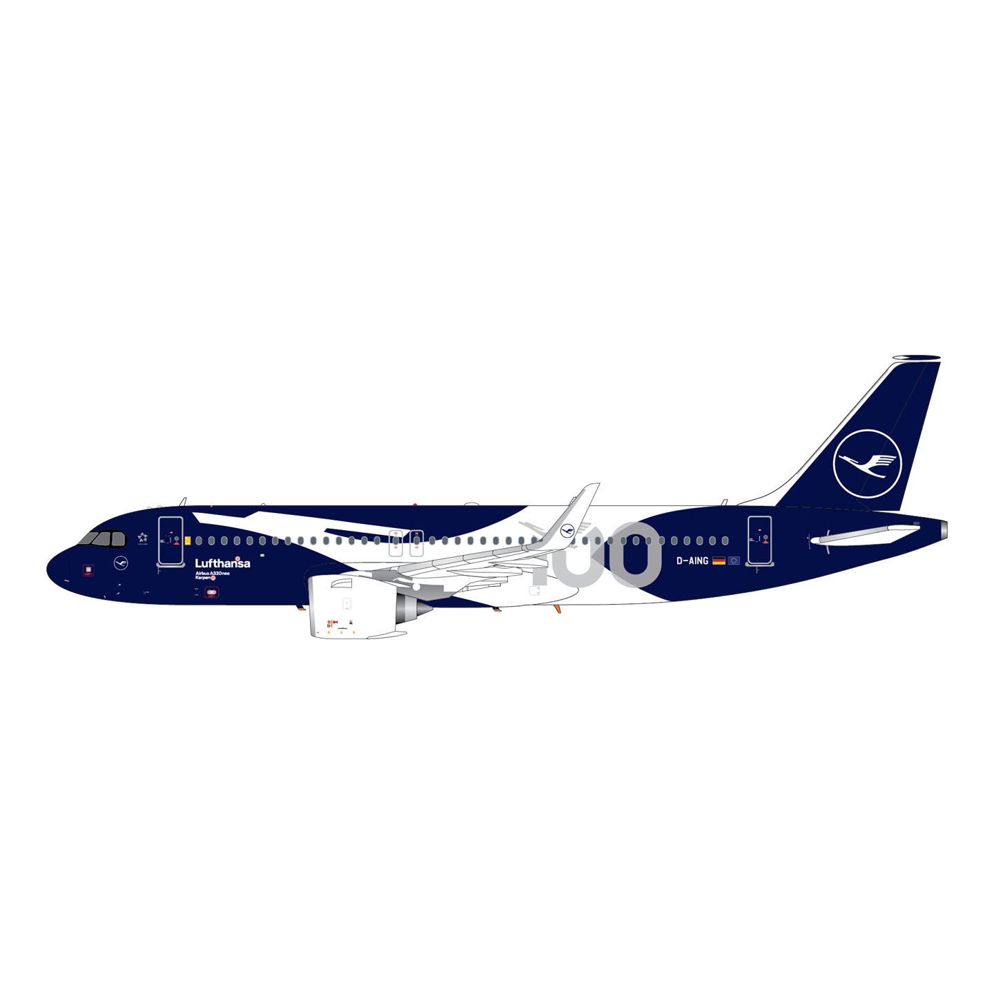 德国汉莎航空A320仿真飞机模型