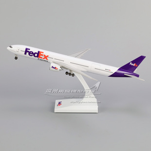 联邦快递 Fedex 波音 B777 带轮感应亮灯声效 客机 飞机模型 32cm