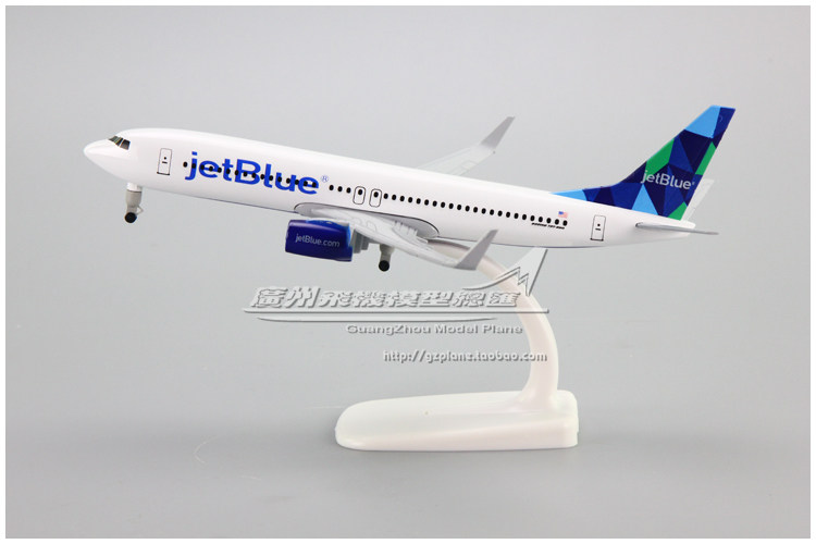 美国捷蓝航空 JetBlue 波音 B737-800 合金仿真客机飞机模型 20cm