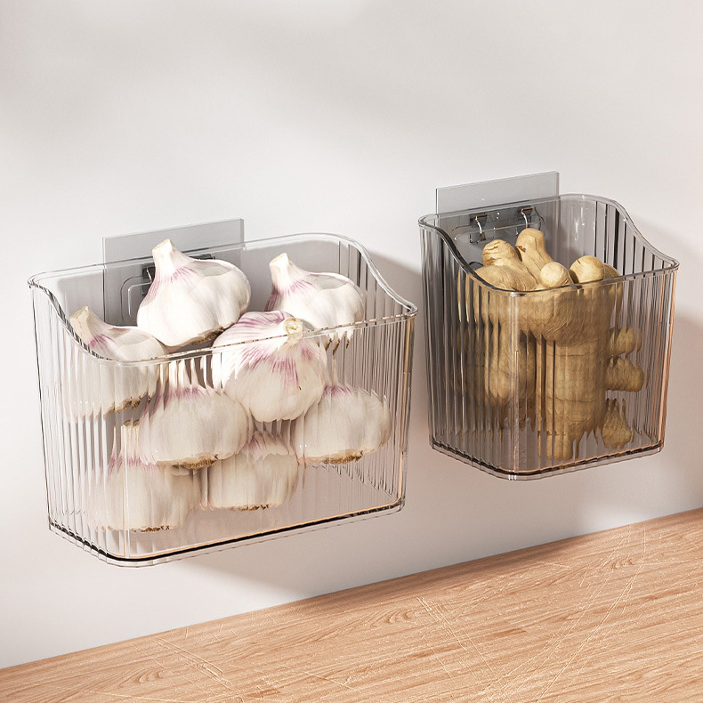 厨房葱姜蒜壁挂式收纳盒