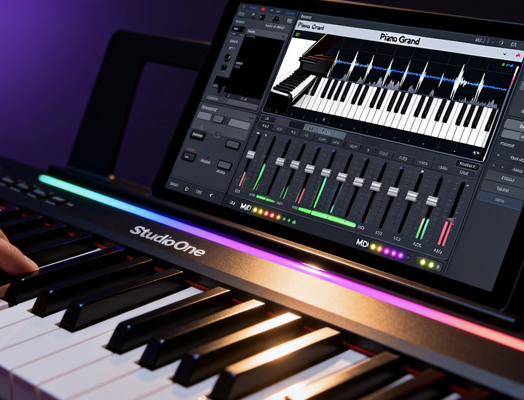 midi键盘接入studio 机架调试（含钢琴等音源）