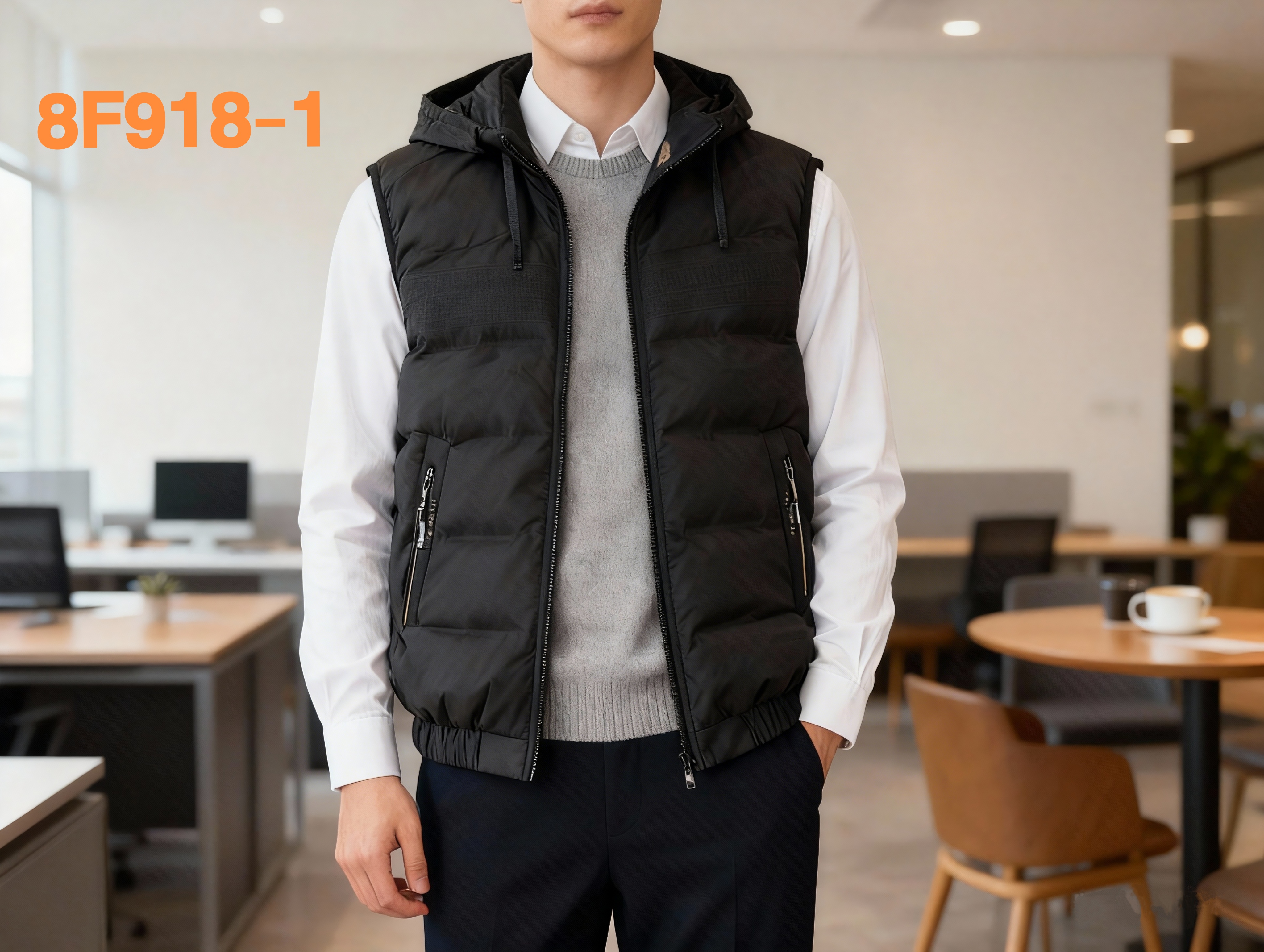 2025秋冬新款男士羽绒马甲连帽加厚保暖中年外套