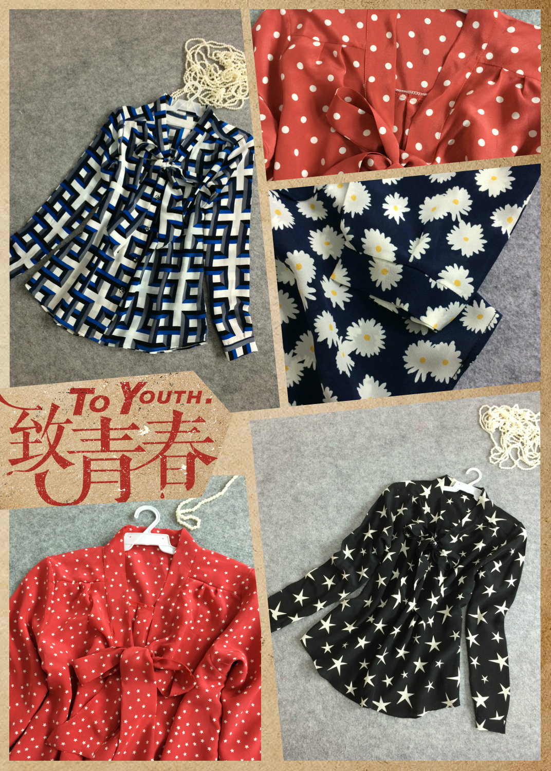2019春夏100%桑蚕丝蝴蝶结白衬衣