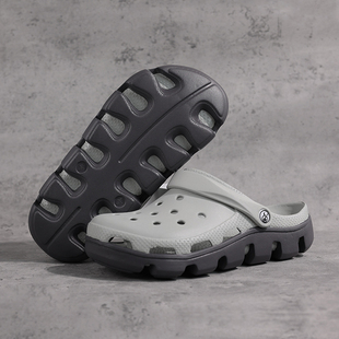 洞洞鞋男士大码情侣迪特室外穿防滑透气软底凉鞋沙滩包头拖鞋夏季