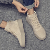 短靴运动休闲潮鞋 高帮马丁靴男鞋 子男 韩版 潮流工装 秋冬季 中邦板鞋